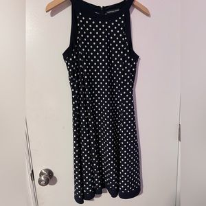 Beautiful and Classic navy polka dot dress by American Living Ladied 12